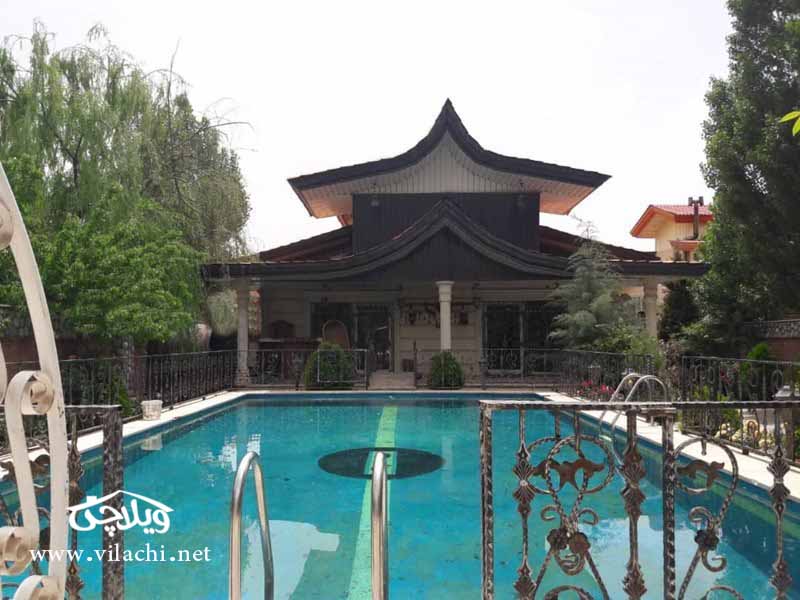اجاره ویلا باغ دو خوابه با استخر در کردان
