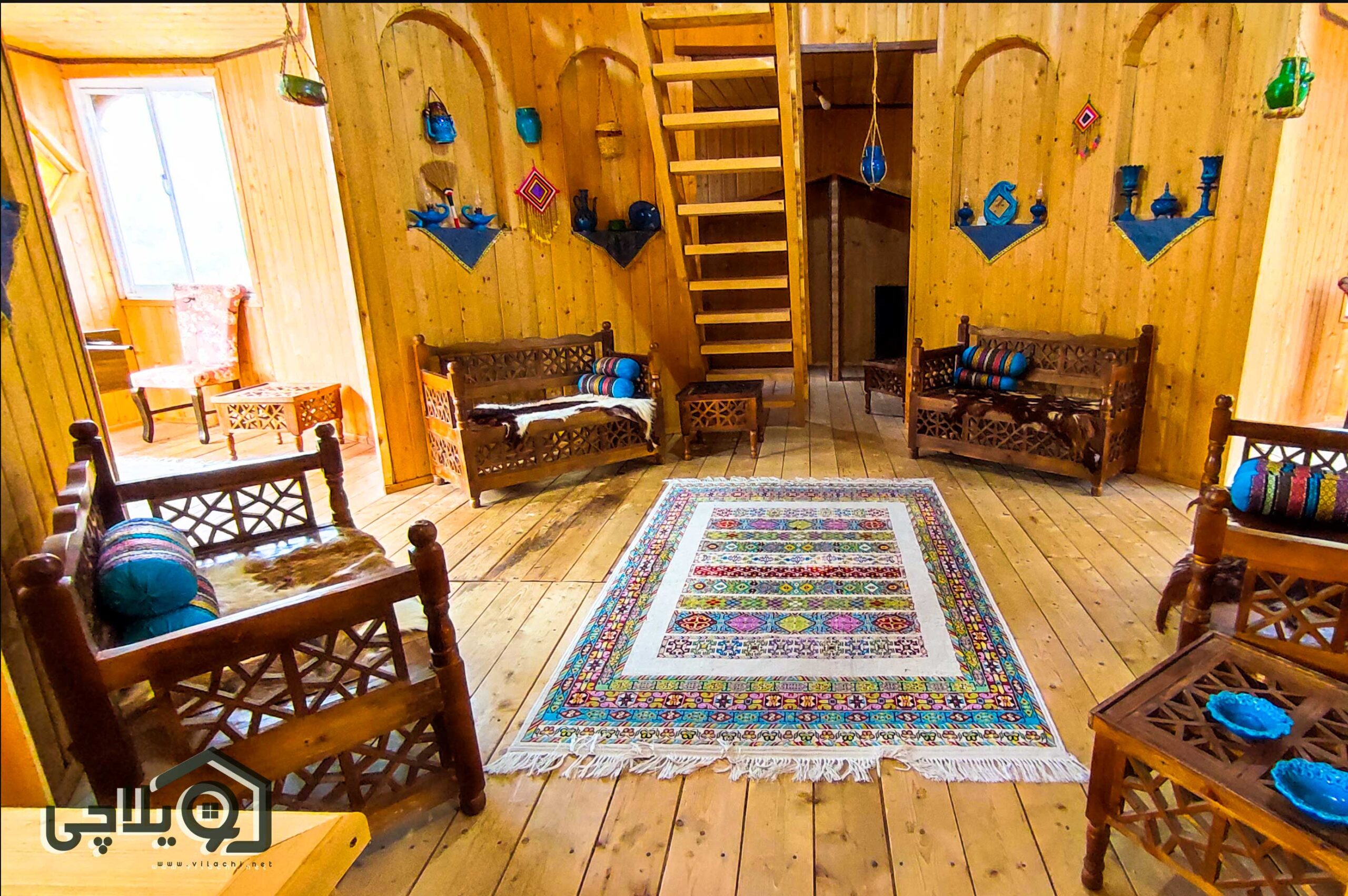 اجاره ویلا جنگلی لوکس استخردار طراحی مدرن و سنتی در قلعه رودخان